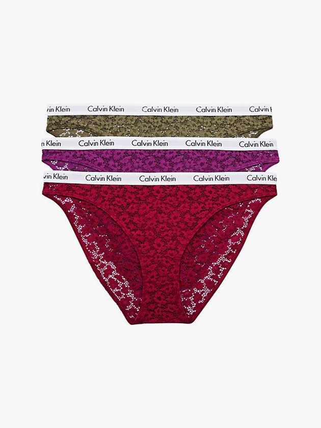 Calvin Klein USA 3 Pack Bikini - Carousel Womens Briefs Red 2049356-QF